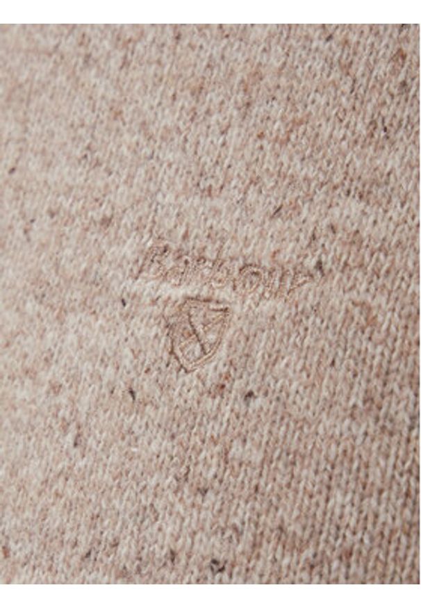 Barbour Sweter Essential Tisbury MKN0844ST51 Beżowy Regular Fit. Kolor: beżowy. Materiał: wełna