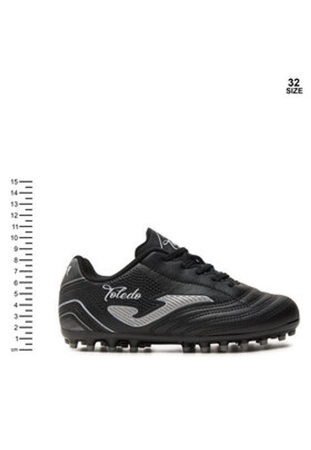 Joma Buty do piłki nożnej Toledo Jr TOJW2401AG Czarny. Kolor: czarny. Materiał: skóra