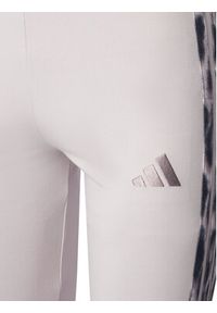 Adidas - adidas Legginsy Seasonal Essentials Leopard Print KC3883 Fioletowy Slim Fit. Kolor: fioletowy. Materiał: bawełna. Wzór: nadruk #5
