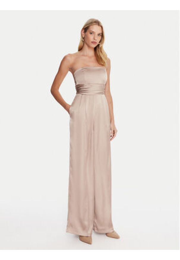 Marella Kombinezon Camilla 2515231022200 Beżowy Regular Fit. Kolor: beżowy. Materiał: syntetyk