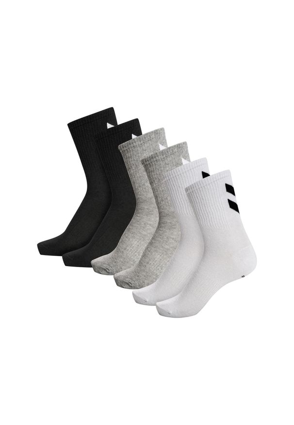 Skarpetki Hummel hmlCHEVRON 6-PACK SOCKS uniwersalne. Kolor: biały, wielokolorowy, czarny, szary