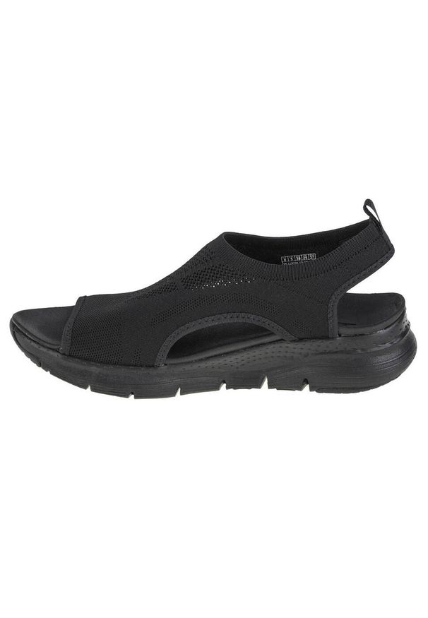 skechers - Sandały damskie, Skechers Arch Fit–City Catch. Kolor: czarny. Materiał: materiał, syntetyk, tkanina