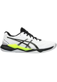 Buty do siatkówki Asics Gel-Tactic 12 M 1071A090 101 białe. Kolor: biały. Materiał: syntetyk. Szerokość cholewki: normalna. Wzór: gładki. Sport: siatkówka