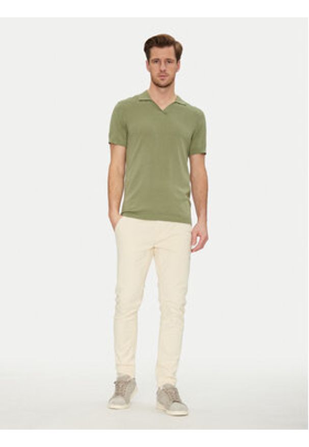 Blend Polo 20718362 Zielony Regular Fit. Typ kołnierza: polo. Kolor: zielony. Materiał: bawełna