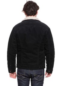 Lee - KURTKA ZIMOWA LEE SHERPA JACKET BLACK L87AQM01. Kolor: czarny. Materiał: jeans, materiał, sztruks, bawełna. Wzór: kolorowy, jednolity, nadruk. Sezon: zima. Styl: sportowy, vintage, elegancki, klasyczny #6