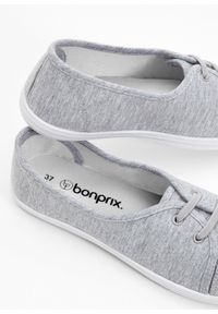 bonprix - Baleriny z ozdobnym sznurowaniem. Kolor: szary #3