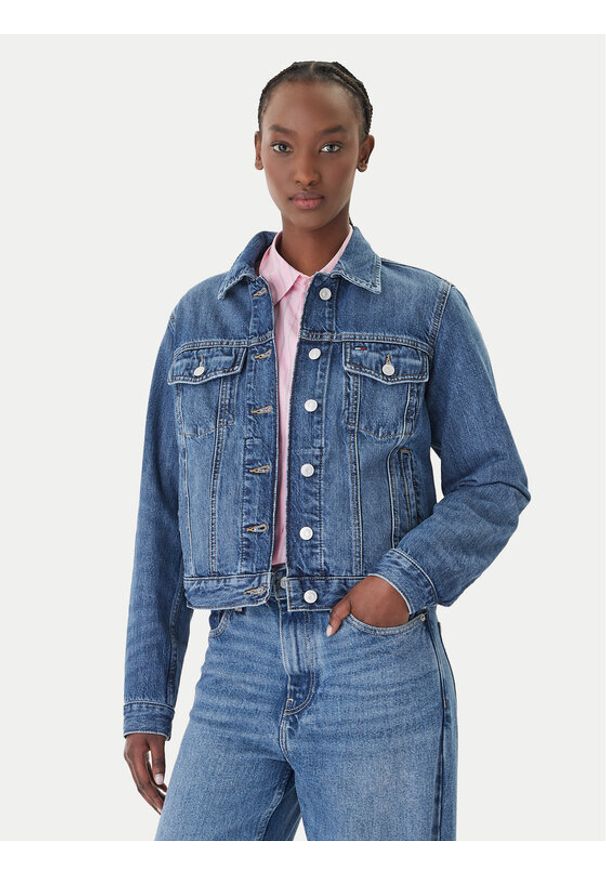 Tommy Jeans Kurtka jeansowa Classic DW0DW22988 Niebieski Regular Fit. Kolor: niebieski. Materiał: bawełna