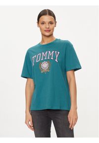 Tommy Jeans T-Shirt Varsity DW0DW17824 Niebieski Relaxed Fit. Kolor: niebieski. Materiał: bawełna #1