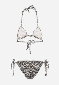 Renee - Panterkowe Bikini z Wiązaniem Biustonosz i Majtki Figi Sheira. Wzór: motyw zwierzęcy, nadruk #4