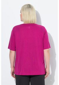 ULLA POPKEN - Damskie Koszulka funkcyjna antybakteryjna okrągły dekolt rękaw 1/2. Kolekcja: plus size. Kolor: różowy. Materiał: poliester, materiał, wiskoza #2