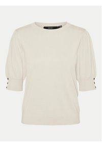 Vero Moda Bluzka Hollykaris 10310577 Beżowy Regular Fit. Kolor: beżowy. Materiał: syntetyk, wiskoza #5