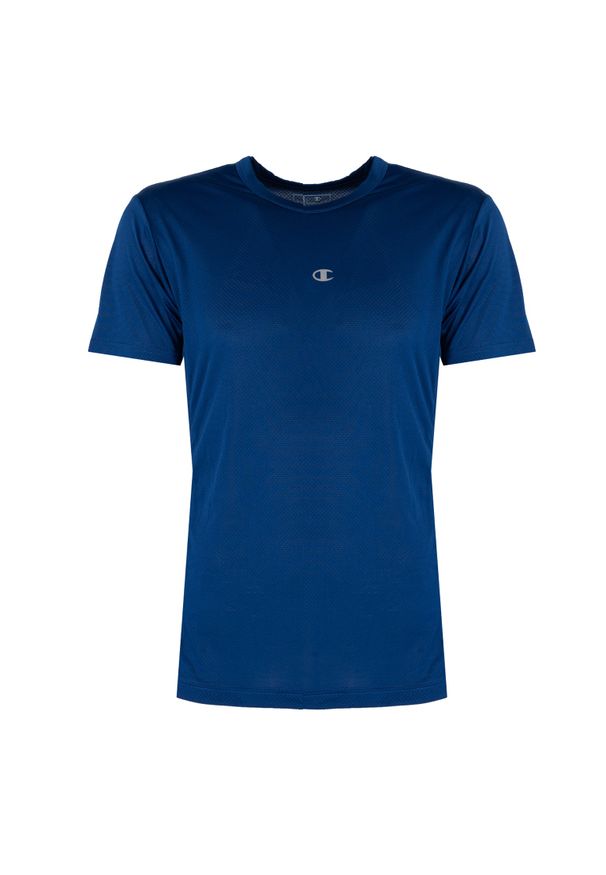 Champion T-Shirt | 218038 | Mężczyzna | Niebieski. Okazja: na co dzień. Kolor: niebieski. Materiał: poliester. Długość rękawa: krótki rękaw. Wzór: nadruk. Styl: klasyczny, casual