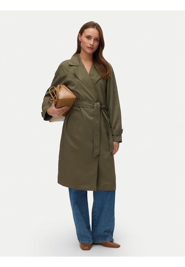 Vero Moda Trencz Lou 10257581 Zielony Regular Fit. Kolor: zielony. Materiał: syntetyk