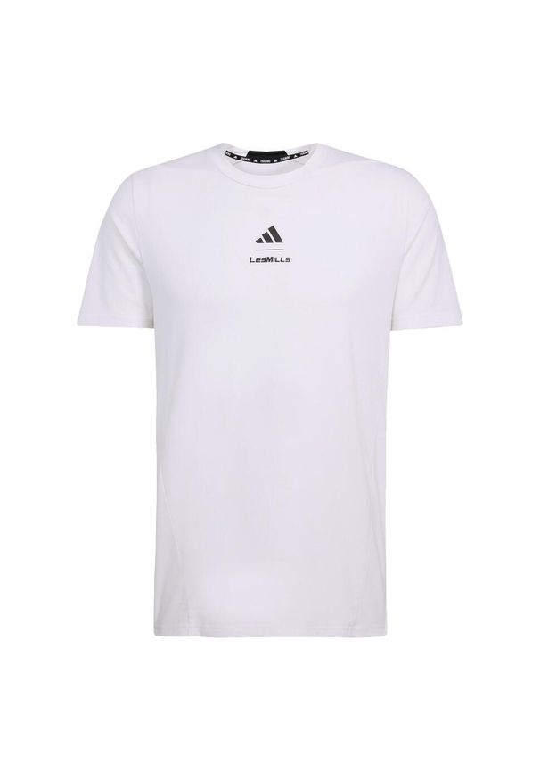 Adidas - Koszulka Les Mills Graphic. Kolor: biały. Technologia: ClimaCool (Adidas)