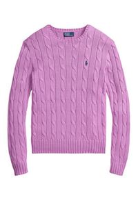 Polo Ralph Lauren Sweter 211971869511 Różowy Regular Fit. Typ kołnierza: polo. Kolor: różowy. Materiał: bawełna #5