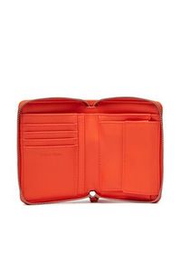 Calvin Klein Duży Portfel Damski Gracie Wallet W/Strap Md K60K611387 Pomarańczowy. Kolor: pomarańczowy. Materiał: skóra