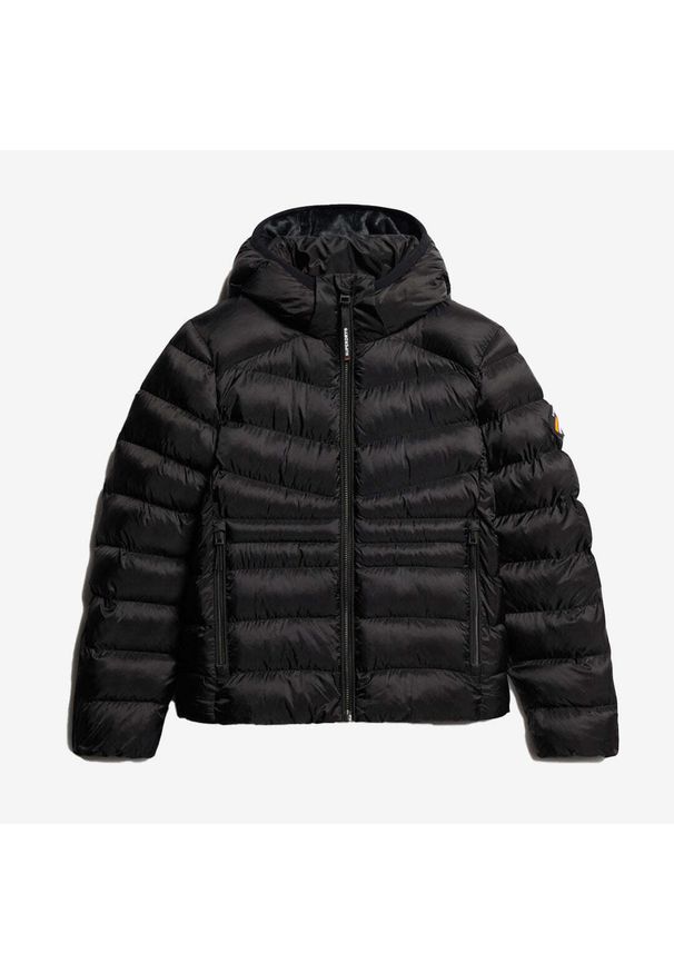 Damska ocieplana kurtka puchowa Superdry Fuji Quilt. Kolor: czarny. Materiał: puch
