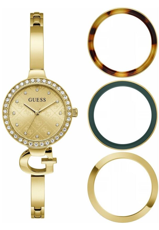 Zegarek damski Guess GW0999L2 CYRKONIE złoty. Kolor: złoty