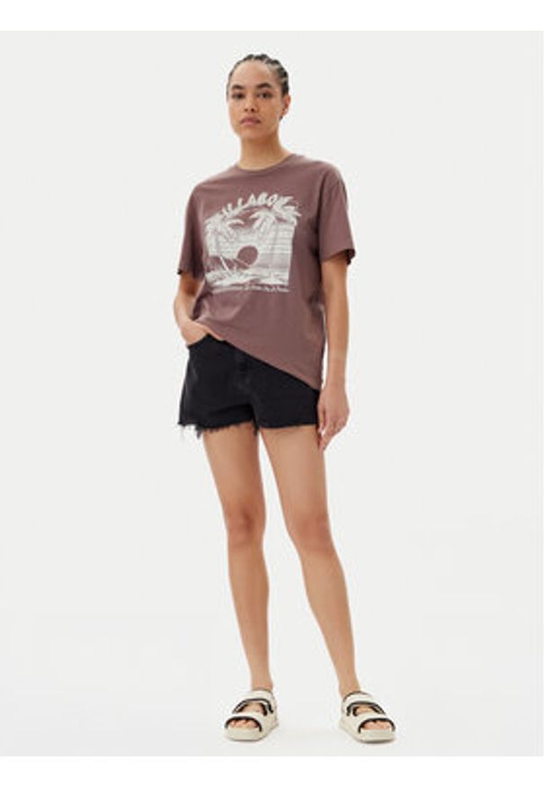 Billabong T-Shirt Sweet Escape EBJZT00419 Brązowy Relaxed Fit. Kolor: brązowy. Materiał: bawełna