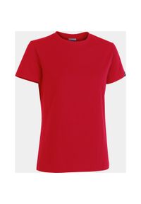 T-shirt damski Joma Desert krótki rękaw czerwony XL. Kolor: czerwony. Materiał: bawełna. Długość rękawa: krótki rękaw. Długość: krótkie. Sport: fitness