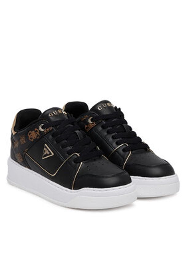 Guess Sneakersy FLTDEL FAL12 Czarny. Kolor: czarny. Materiał: skóra
