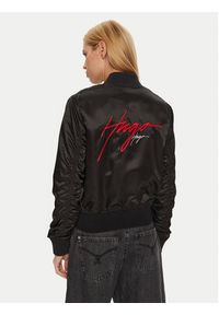 Hugo Kurtka bomber Fleura-1 50430669 Czarny Regular Fit. Kolor: czarny. Materiał: syntetyk