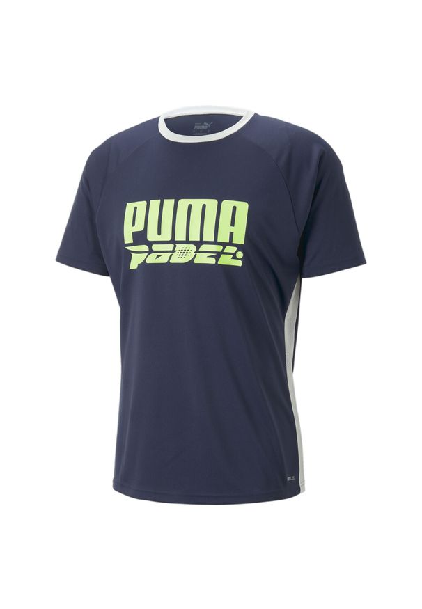 Koszulka Mężczyzna Puma Teamliga niebieski. Kolor: czarny, biały, wielokolorowy. Sport: fitness