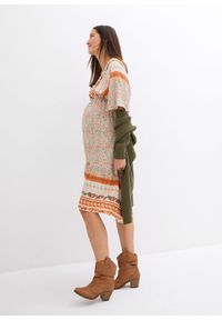 bonprix - Sukienka ciążowa w fasonie tuniki. Kolekcja: moda ciążowa. Kolor: pomarańczowy