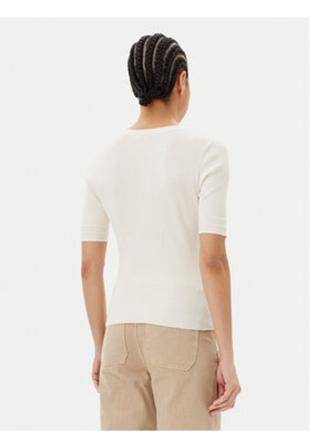 Morgan Sweter 251-MFEMI Beżowy Slim Fit. Kolor: beżowy. Materiał: wiskoza