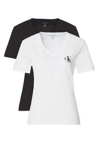Calvin Klein Jeans Komplet 2 t-shirtów LV047C906G Czarny Regular Fit. Kolor: czarny. Materiał: bawełna