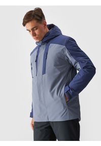 4f - 4F Kurtka narciarska membrana 10000 męska - granatowa XXL. Okazja: na co dzień. Typ kołnierza: kaptur. Kolor: niebieski. Materiał: poliester, dzianina, materiał, tkanina. Wzór: gładki. Sezon: zima. Styl: klasyczny, casual, sportowy #1