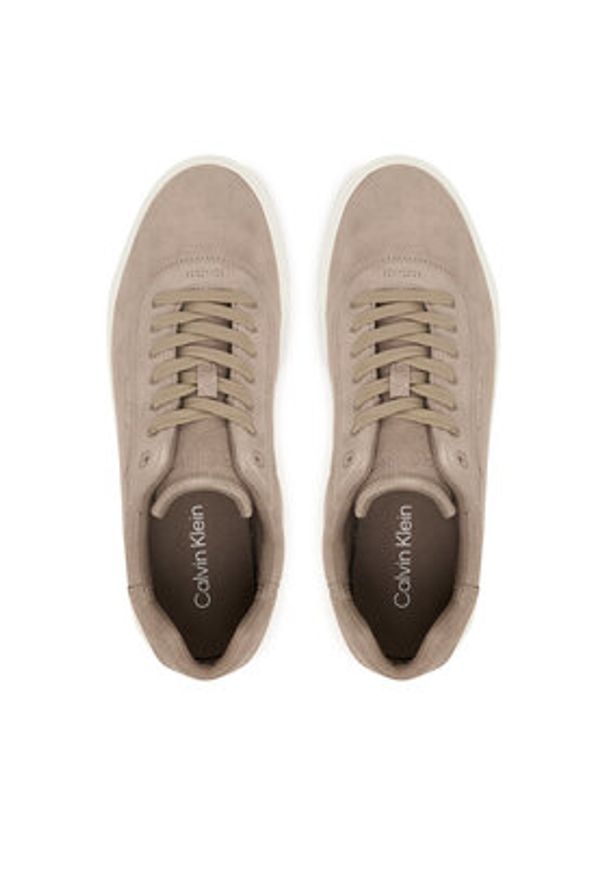 Calvin Klein Sneakersy Basket Cupsole Oxf Lup Hf Su HM0HM02131 Beżowy. Kolor: beżowy. Materiał: skóra, zamsz