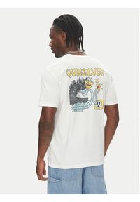 Quiksilver T-Shirt Ev Disconnect Effects EQYZT08049 Biały Regular Fit. Kolor: biały. Materiał: bawełna
