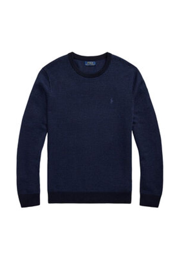 Polo Ralph Lauren Sweter 710949280002 Granatowy Regular Fit. Typ kołnierza: polo. Kolor: niebieski. Materiał: wełna