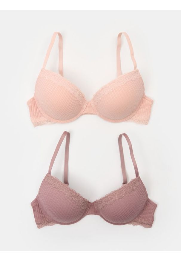 Sinsay - Biustonosz push-up 2 pack - wielobarwny. Rodzaj stanika: push-up