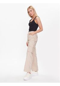 Gina Tricot Spodnie materiałowe Cargo trousers 19671 Beżowy Regular Fit. Kolor: beżowy. Materiał: materiał, bawełna #2