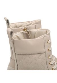 TOMMY HILFIGER - Tommy Hilfiger Botki Lace Up Zip Boot Monogram FW0FW06849 Beżowy. Kolor: beżowy. Materiał: skóra #3