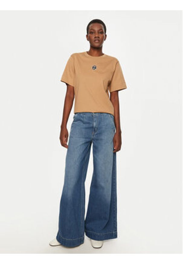 BOSS Jeansy Zehyrus 50528820 Niebieski Wide Leg. Kolor: niebieski