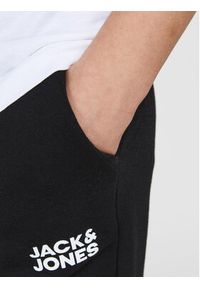Jack&Jones Junior Spodnie dresowe Gordon 12179798 Czarny Regular Fit. Kolor: czarny. Materiał: bawełna #6