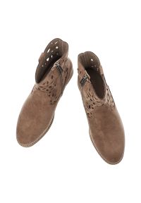 Botki damskie Vinceza, cholewka z materiału ażurowa z zamkiem z boku na płaskiej podeszwie, beżowe, 39997. Okazja: na co dzień. Zapięcie: zamek. Kolor: beżowy. Szerokość cholewki: normalna. Wzór: ażurowy. Materiał: materiał. Sezon: wiosna, lato. Obcas: na płaskiej podeszwie. Styl: casual. Wysokość obcasa: niski #5