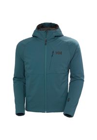 Kurtka turystyczna z kapturem Helly Hansen Odin Stretch 2.0. Typ kołnierza: kaptur. Kolor: niebieski. Sport: wspinaczka, turystyka piesza