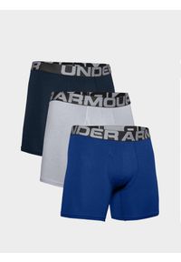 Under Armour - Bokserki męskie UNDER ARMOUR Charged Cotton 3-pak. Kolor: wielokolorowy, niebieski, szary