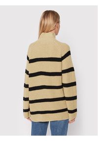 Custommade Sweter Talna Stripes 999212319 Beżowy Relaxed Fit. Kolor: beżowy. Materiał: syntetyk #3