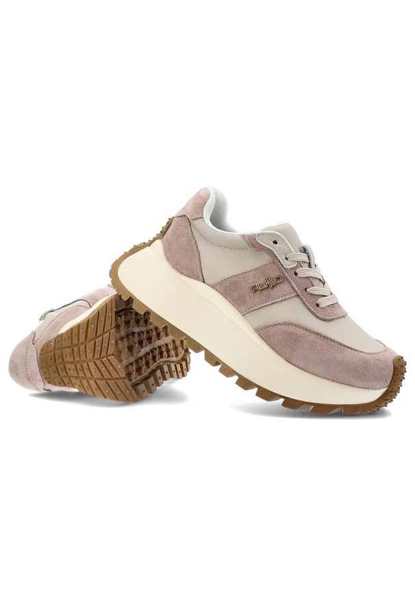 Beżowe Sneakersy Filippo Modne Skórzane Obuwie Damskie. Okazja: na spacer, na co dzień. Zapięcie: sznurówki. Kolor: beżowy. Materiał: skóra. Styl: casual, klasyczny, wizytowy