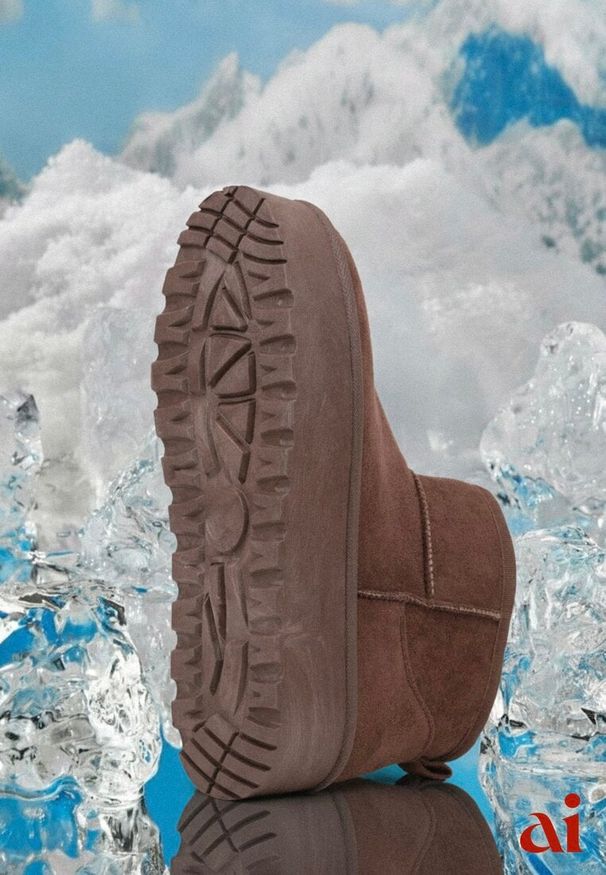 Renee - Brązowe Śniegowce z Imitacji Zamszu na Platformie z Niską Cholewką Reanirae. Okazja: na co dzień, na spacer. Wysokość cholewki: przed kostkę. Kolor: brązowy. Materiał: zamsz. Szerokość cholewki: normalna. Obcas: na platformie. Styl: casual