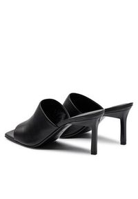 Calvin Klein Klapki Heel Mule 70 Lth HW0HW01948 Czarny. Kolor: czarny