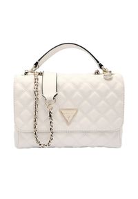 Guess - GUESS Pikowana torebka ecru Giully 2. Kolor: biały. Materiał: pikowane. Styl: elegancki #6