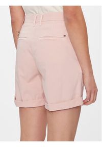 TOMMY HILFIGER - Tommy Hilfiger Szorty materiałowe WW0WW42457 Różowy Regular Fit. Kolor: różowy. Materiał: bawełna