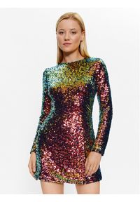Glamorous Sukienka koktajlowa TM0674 Kolorowy Slim Fit. Materiał: syntetyk. Wzór: kolorowy. Styl: wizytowy #1