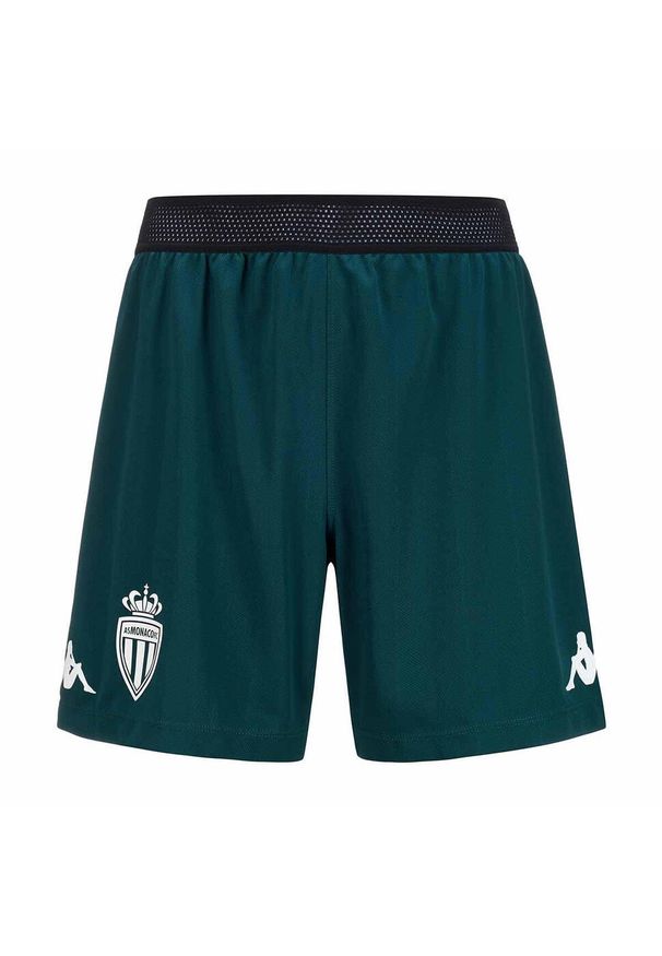 Kappa - Szorty AS Monaco Kombat Ryder Pro 2024/25. Kolor: zielony. Sport: piłka nożna